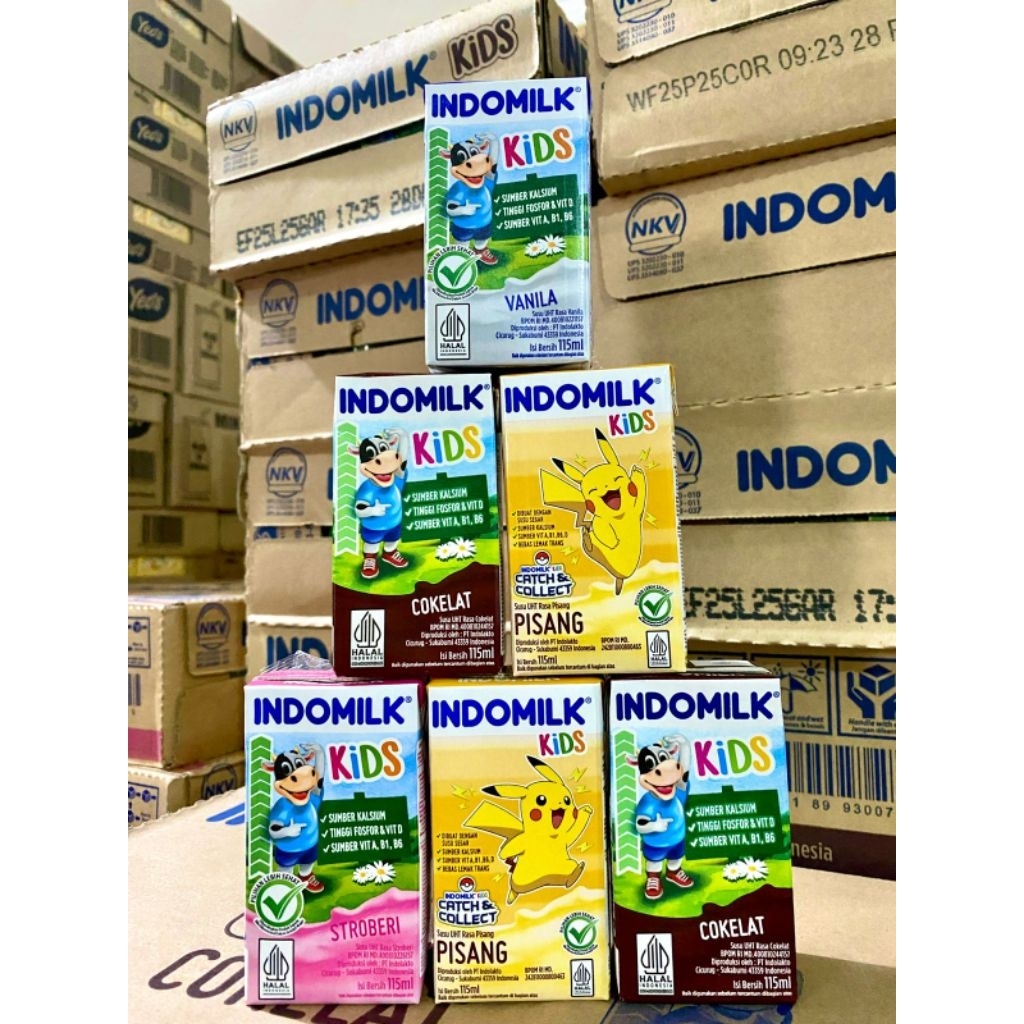 

Indomilk Kids 115Ml 18.000 dapat 6pcs / Varian Rasa Vanilla, Coklat, Strawberry Dan Pisang.