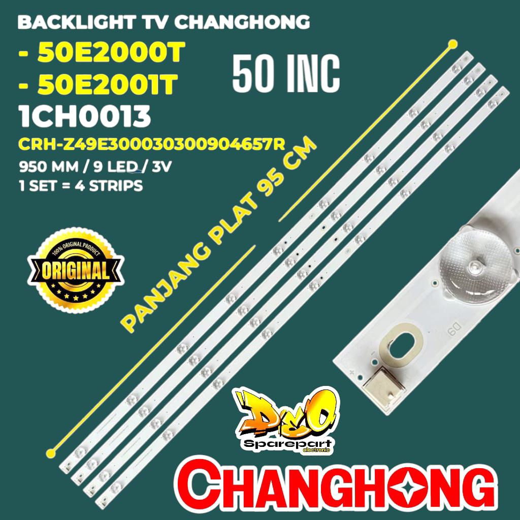 BACKLIGHT TV LED CHANGHONG 50 INC 50E2000 50E2001 50E2000T 50E2001T