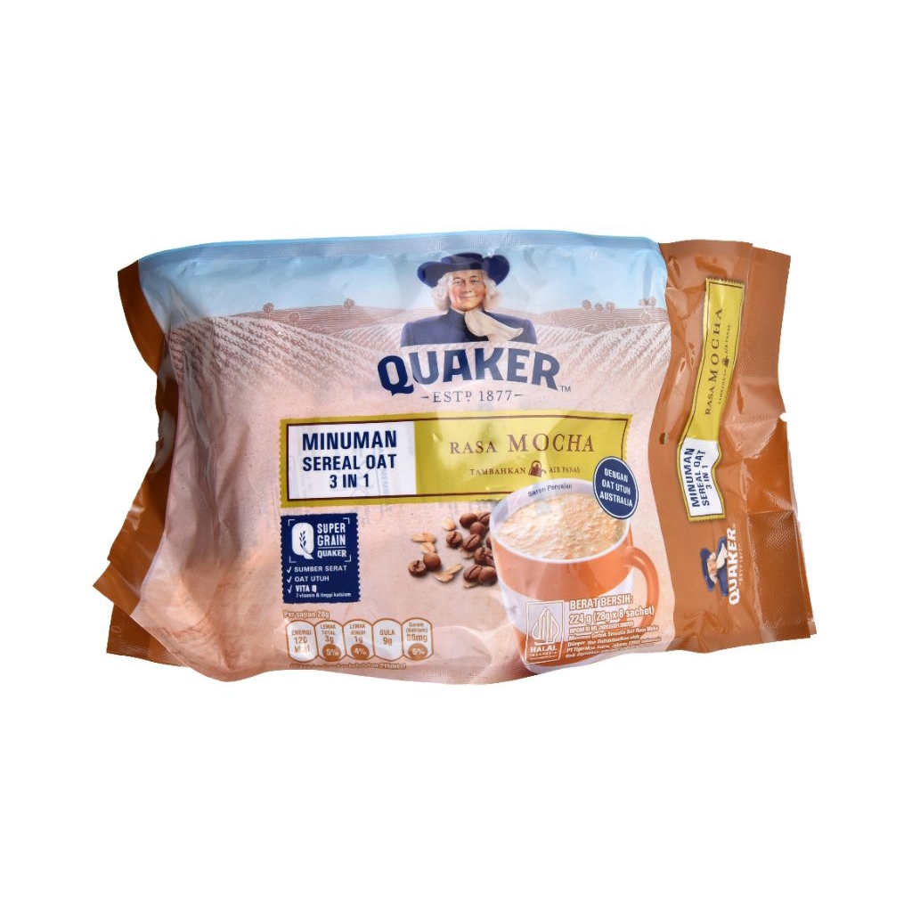 

Quaker Oats 3 in 1 Mocha Bag 8 x 28 g