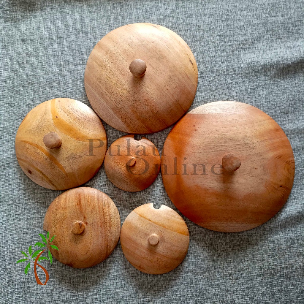 Tutup Mangkok Kayu Mahoni
