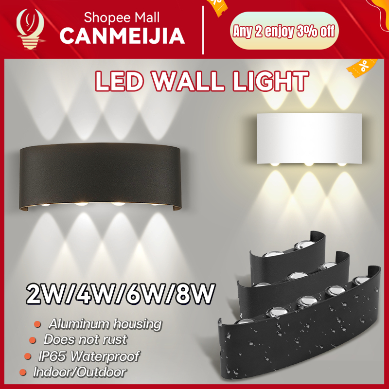 Lampu Dinding LED Aluminium untuk Luar dan Dalam Ruangan Lorong Teras Taman