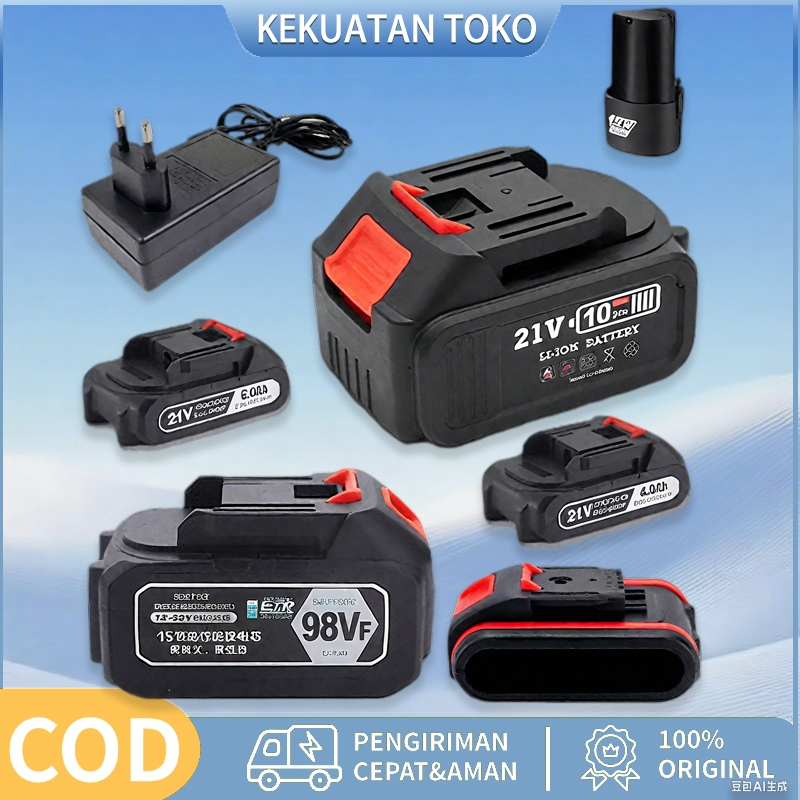 Baterai Bor Cordless Makita Lithium Kapasitas Tinggi 98VF Baterai Impact 12V/21V/36V  Aksesoris For 