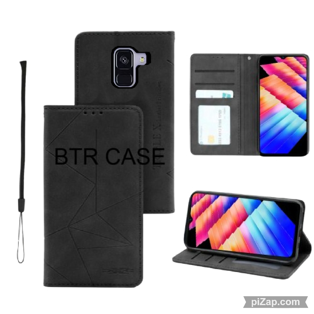 CASE HP SAMSUNG A8 CASING DOMPET KULIT MOTIF FLIP COVER LEATHER SARUNG HP