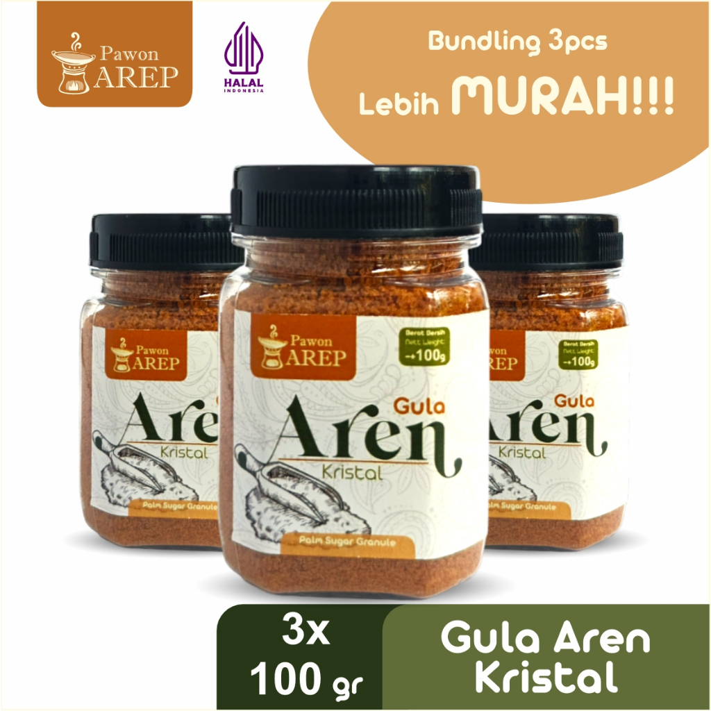 

[Bundling 3pcs] Gula Aren Semut / bubuk / Kristal 100gr - Pawon Arep