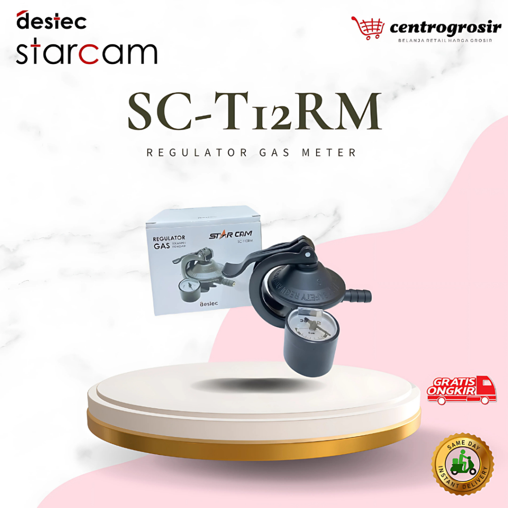 STARCAM T12RM Regulator Gas Tekanan Rendah Indikator Meter