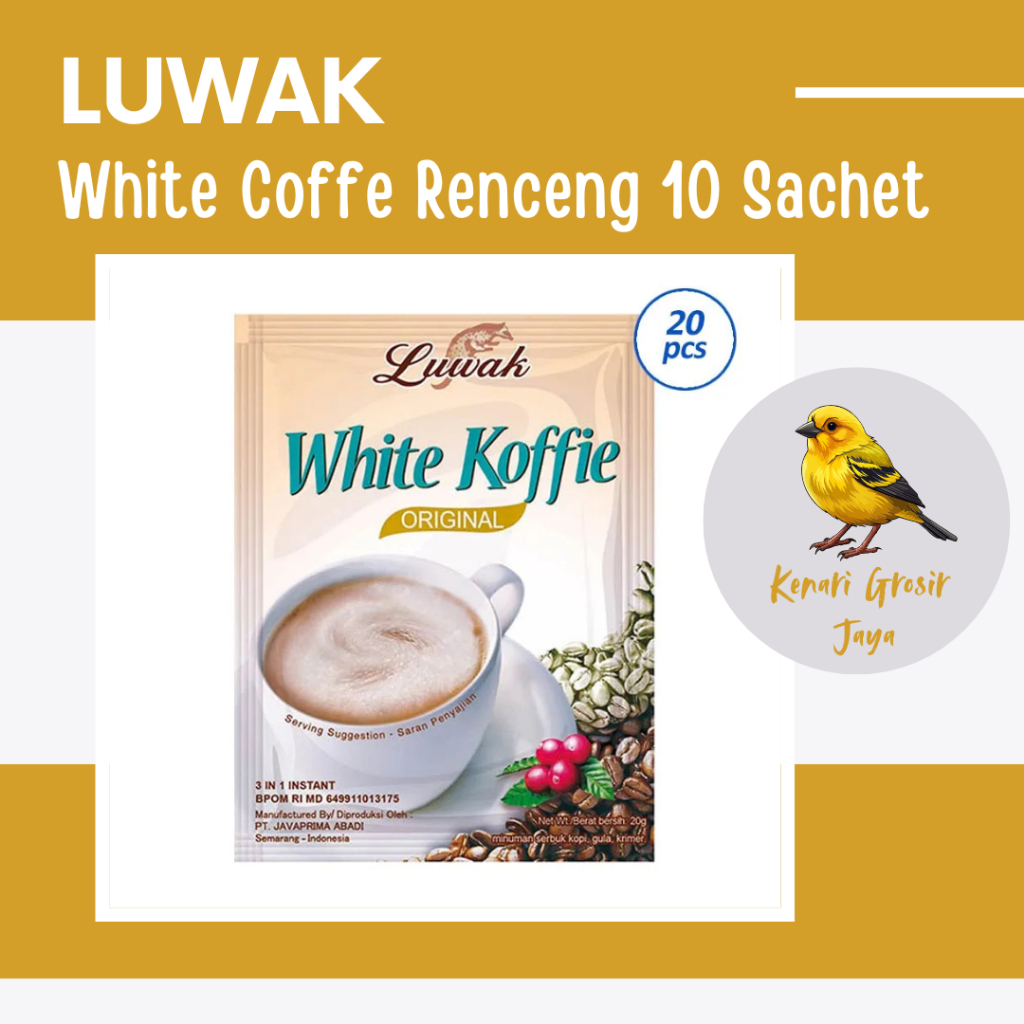 

Luwak White Coffe Original Renceng 20 Gram x 10 Sachet | Kopi Instan