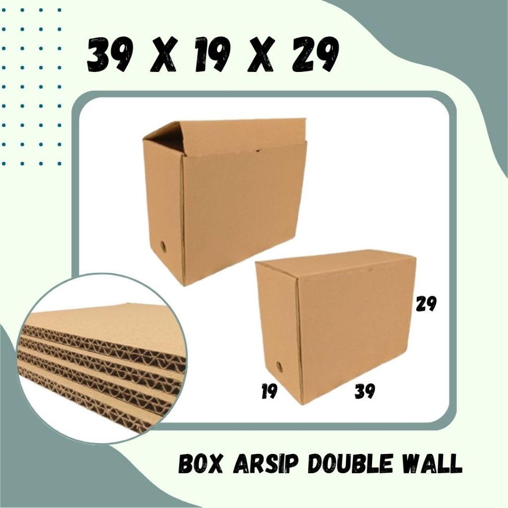 

Box Arsip 39x19x29 (Double Wall) Kardus Arsip Dus Packing/polos/File/filebox/arsipbox/box Dokumen