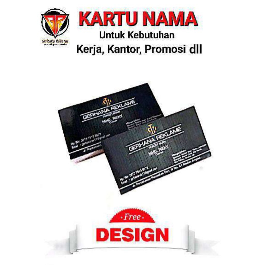 

Kartu Nama Isi 100pcs + Free Box (FREE DESIGN)