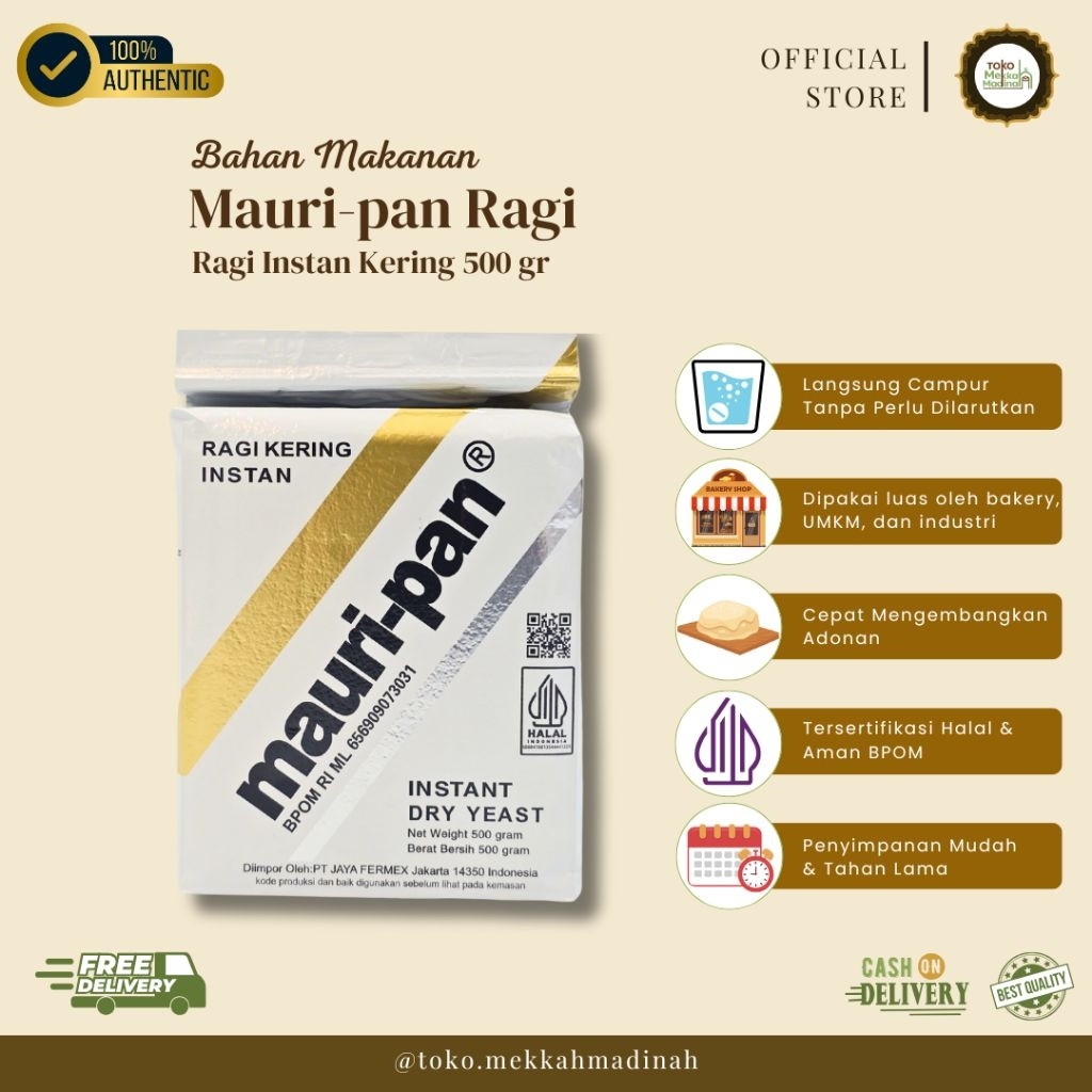 

MAURI-PAN RAGI INSTAN – Instant Dry Yeast 500gr