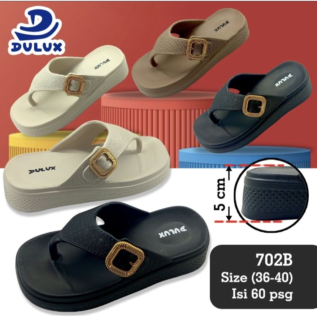 Sandal Jepit Wanita Dulux 702/Sandal Jepit Wanita Kekinian/Sandal Jepit Karet Wanita/Sandal Jepit  W