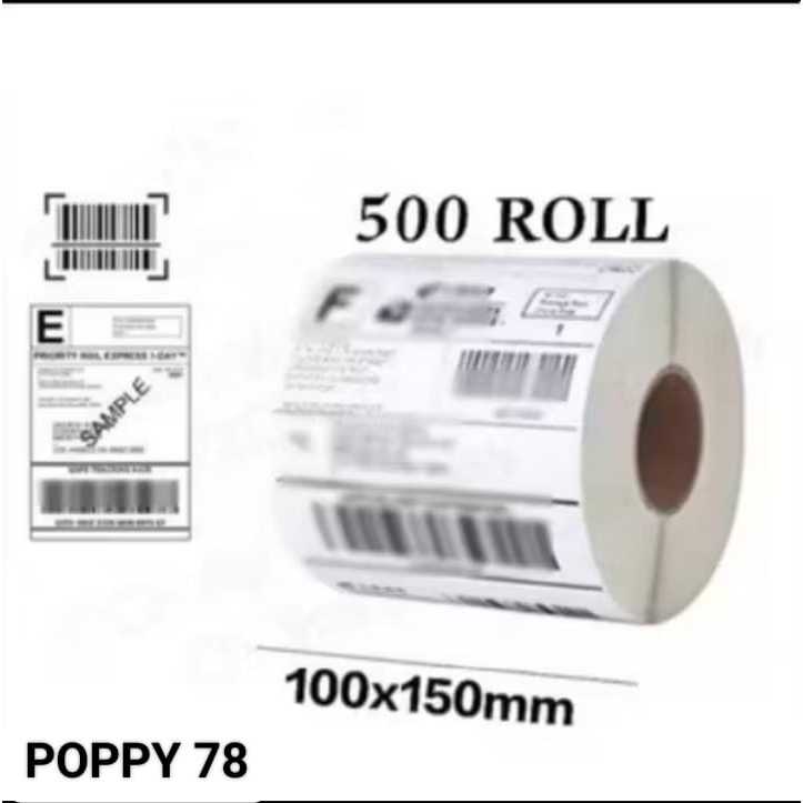 

Label Thermal Stiker Kertas termal 100 x 150 mm Label Thermal Stiker thermal isi 500pcs