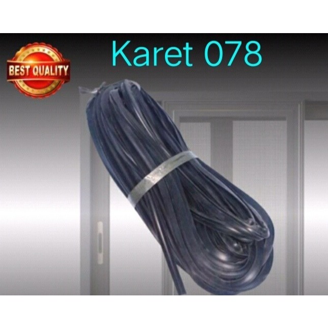 Karet Etalase Hitam 078 C Karet Kaca Etalase Hitam Panjang -+35m