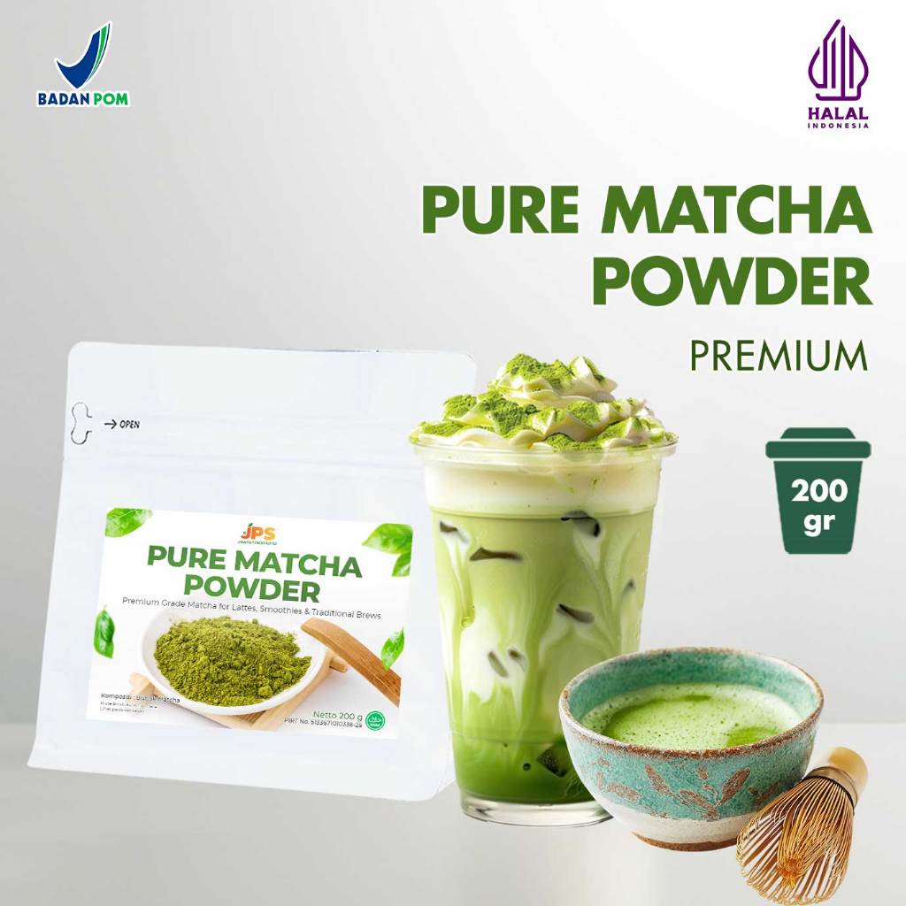 

Powder Drink JPS Bubuk Minuman PURE MATCHA PREMIUM 200gr