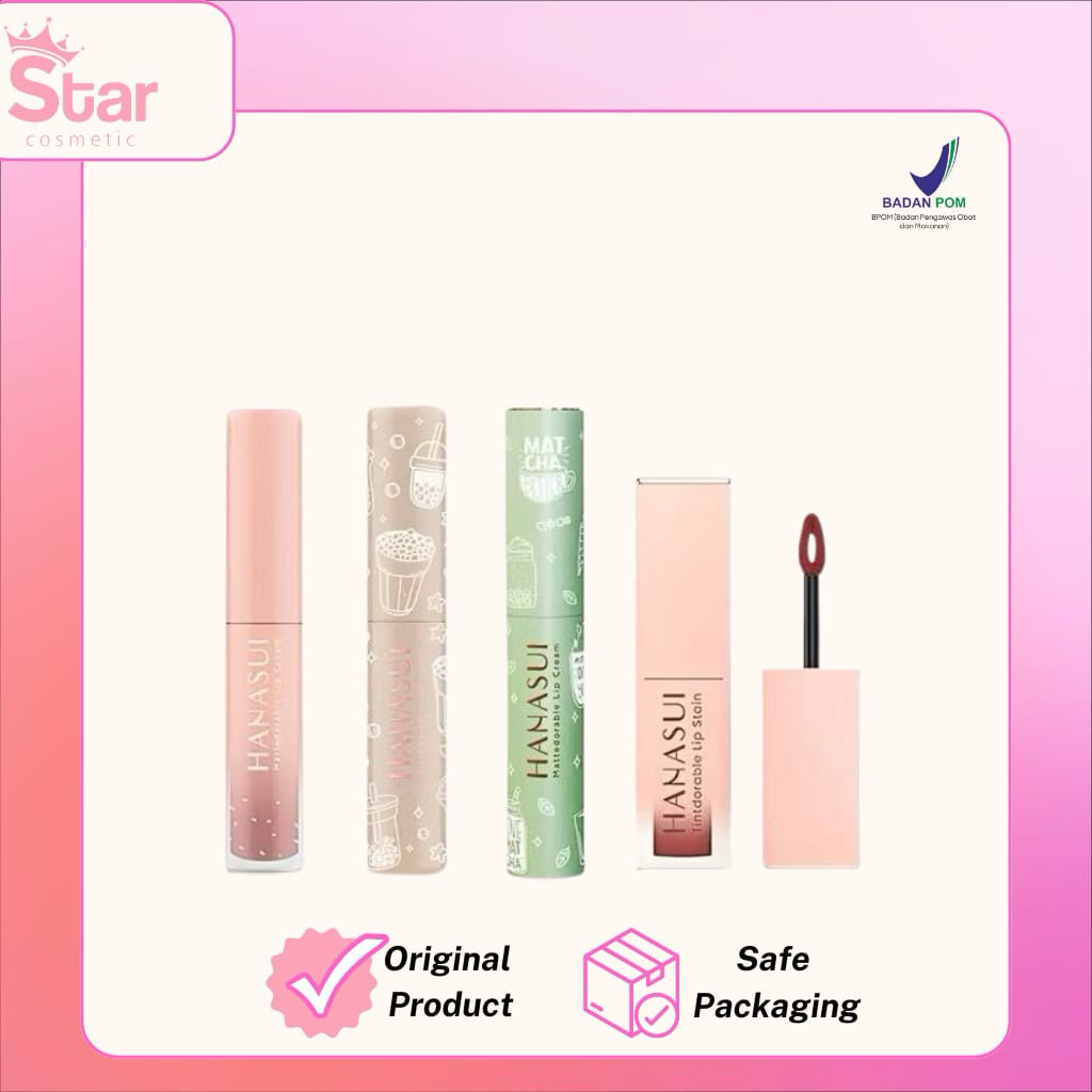 HANASUI Mattedorable Lip Cream & Boba Edition | Lip Cream Lip Matte Lipstick Ombre Hanasui