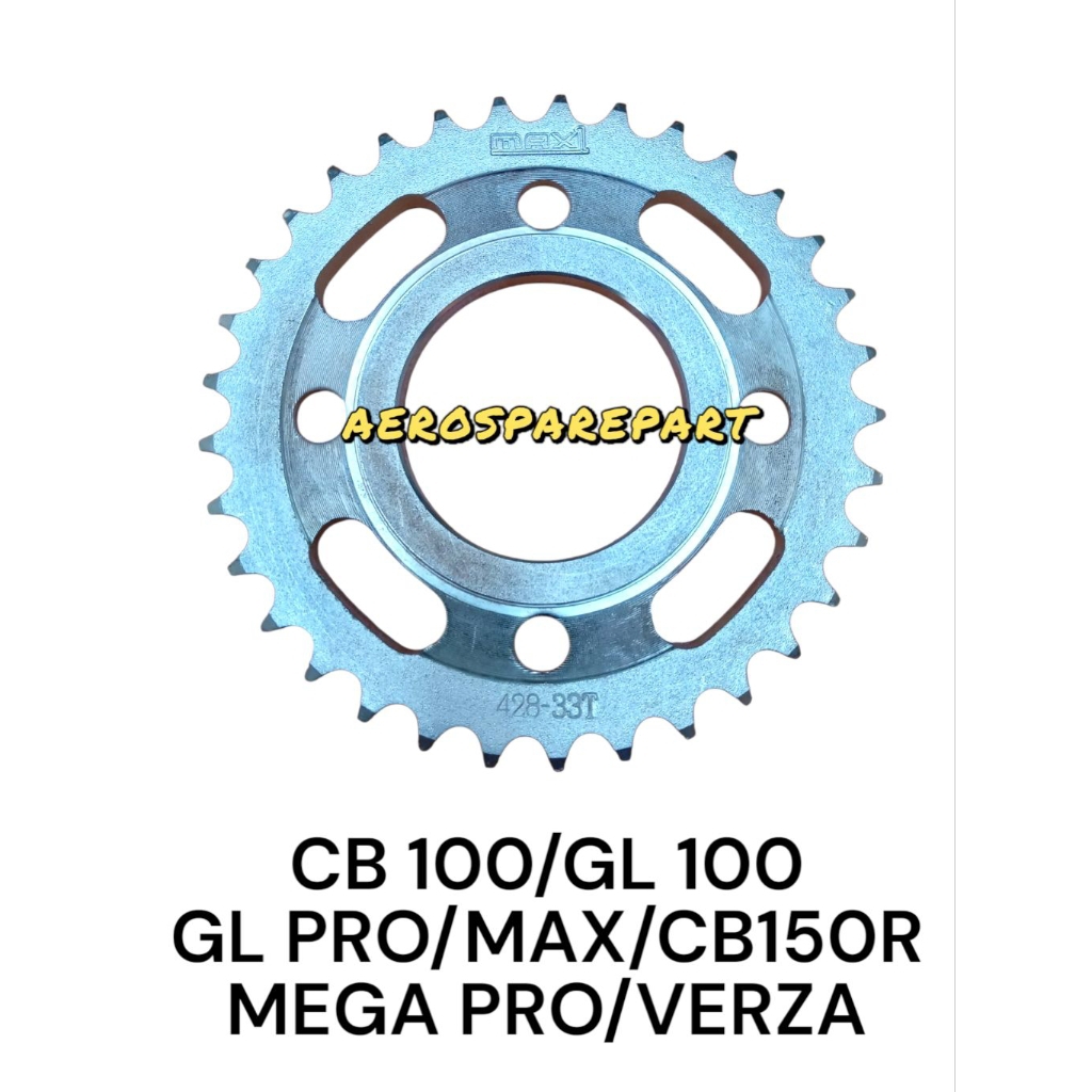 GEAR GER GIR BELAKANG 428 HONDA GL 100 / CB / MP / TIGER / MEGAPRO / CB 150 R / GLPRO NEOTECH / GL M