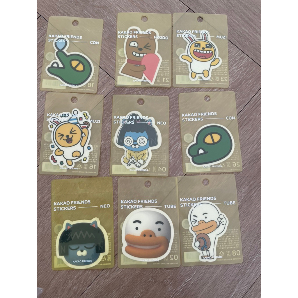 

New Sticker Kakao Friends Original. take all 9pcs