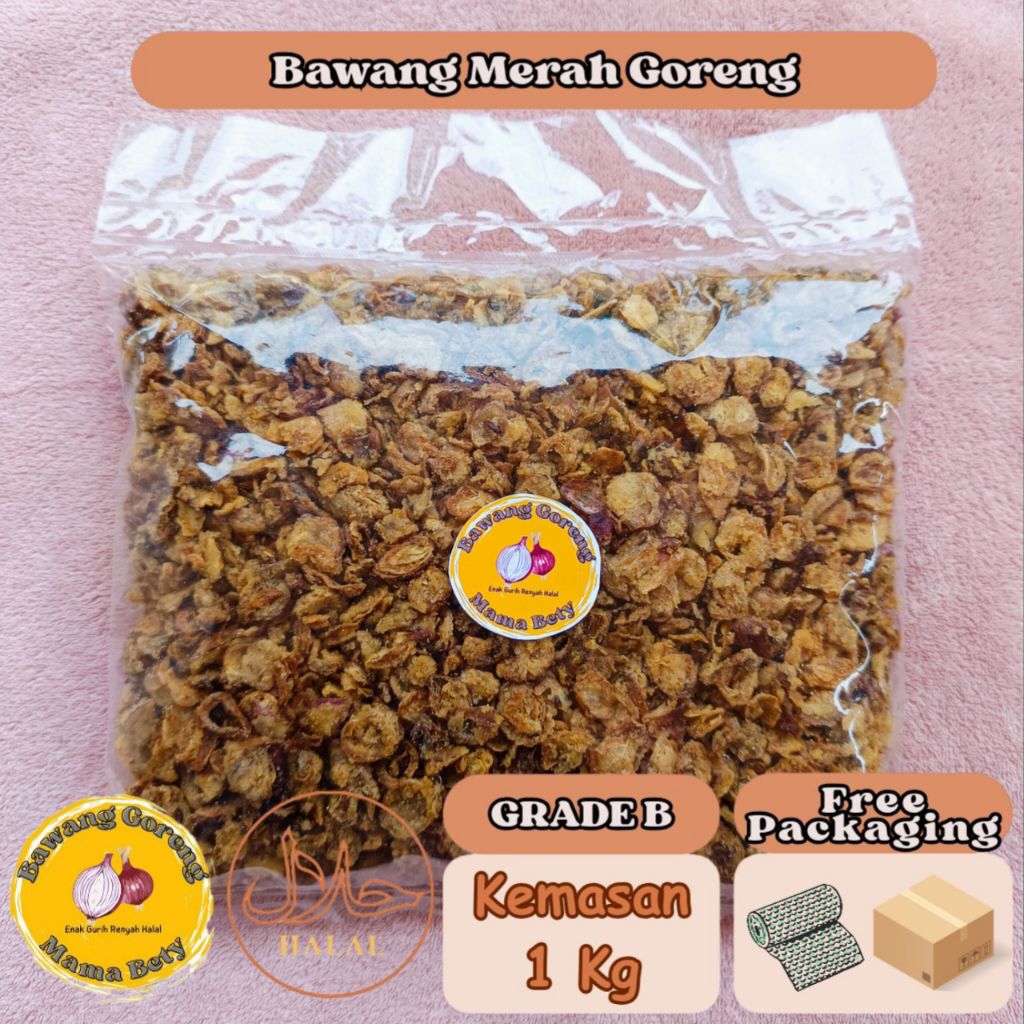 

Bawang Merah Goreng Crispy Asli Brambang Goreng Grade B Refill Kemasan 1000 gram