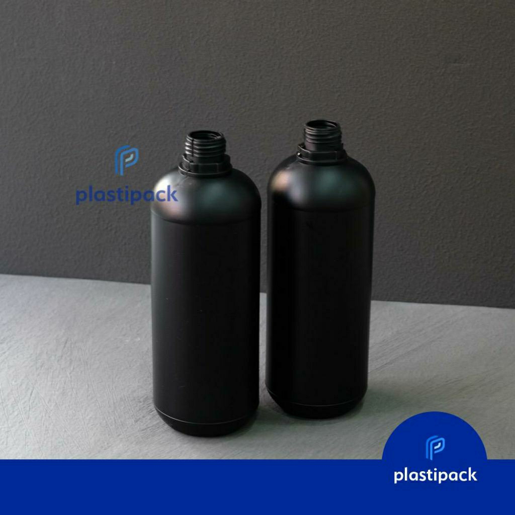 Botol Agro / Labor / HDPE 1 Liter - Hitam
