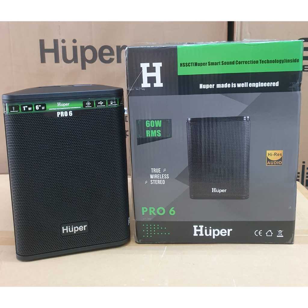 Speaker Portable HUPER PRO 6 Speaker Portable Huper 6.5" Huper Pro-6 HUPER PRO6 Original