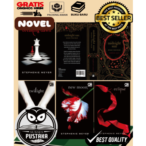 [INDONESIA] PAKET 5 TWILIGHT SAGA :TWILIGHT, NEW MOON, ECLIPSE, BREAKING DAWN, MIDNIGHT SUN
