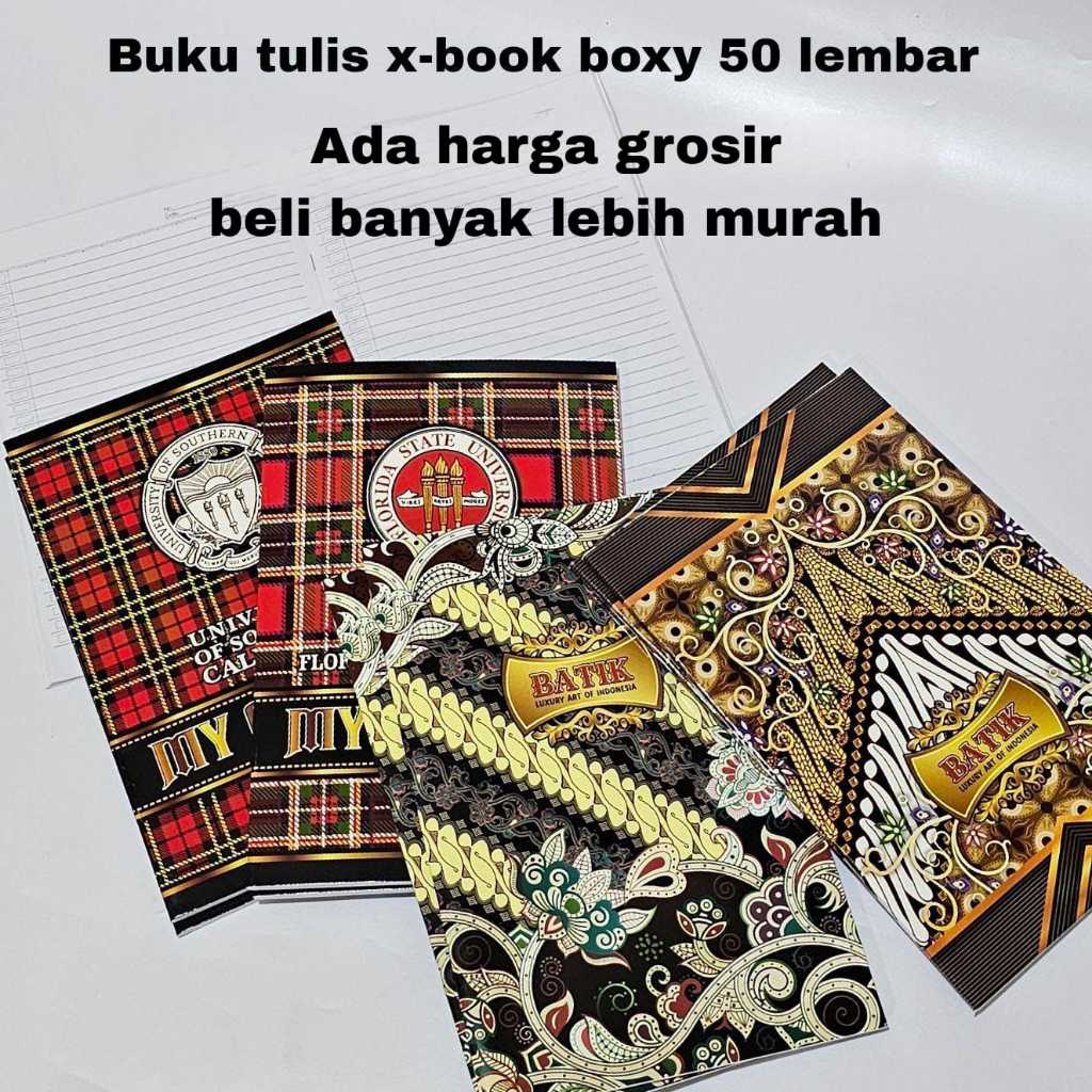 

MJ Buku Tulis X-Book BOXY 50 Lembar (10bk) / Buku Catatan / Buku