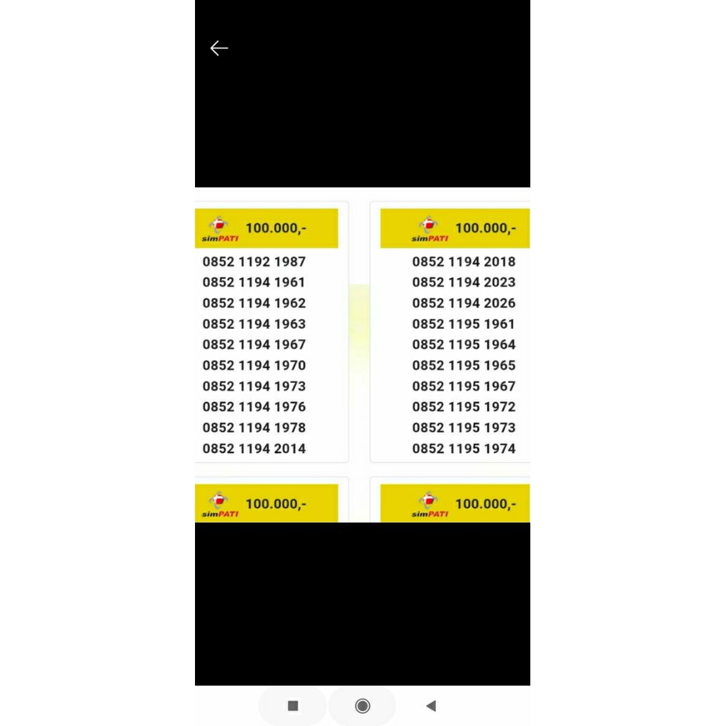 Nomor cantik simpati tahun 1987 1961 1962 1963 bsm65