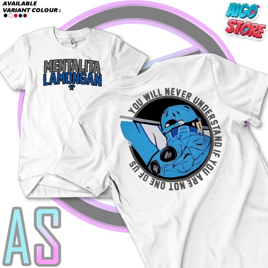 Kaos Distro PERSELA LAMONGAN MENTALITA LAMONGAN bahan cotton 30s