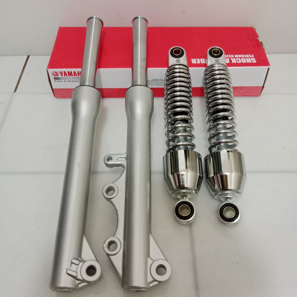 SHOCK DEPAN+BELAKANG YAMAHA VEGA R LAMA JUPITER Z 1SET SHOCK BELAKANG 1FD ORI