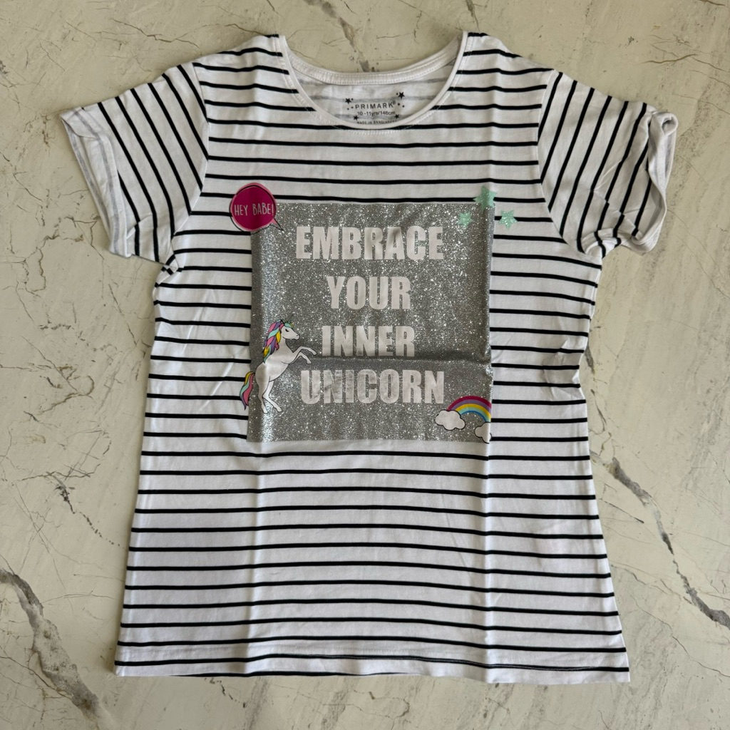 Kaos Primark anak perempuan size 10-11 tahun Preloved