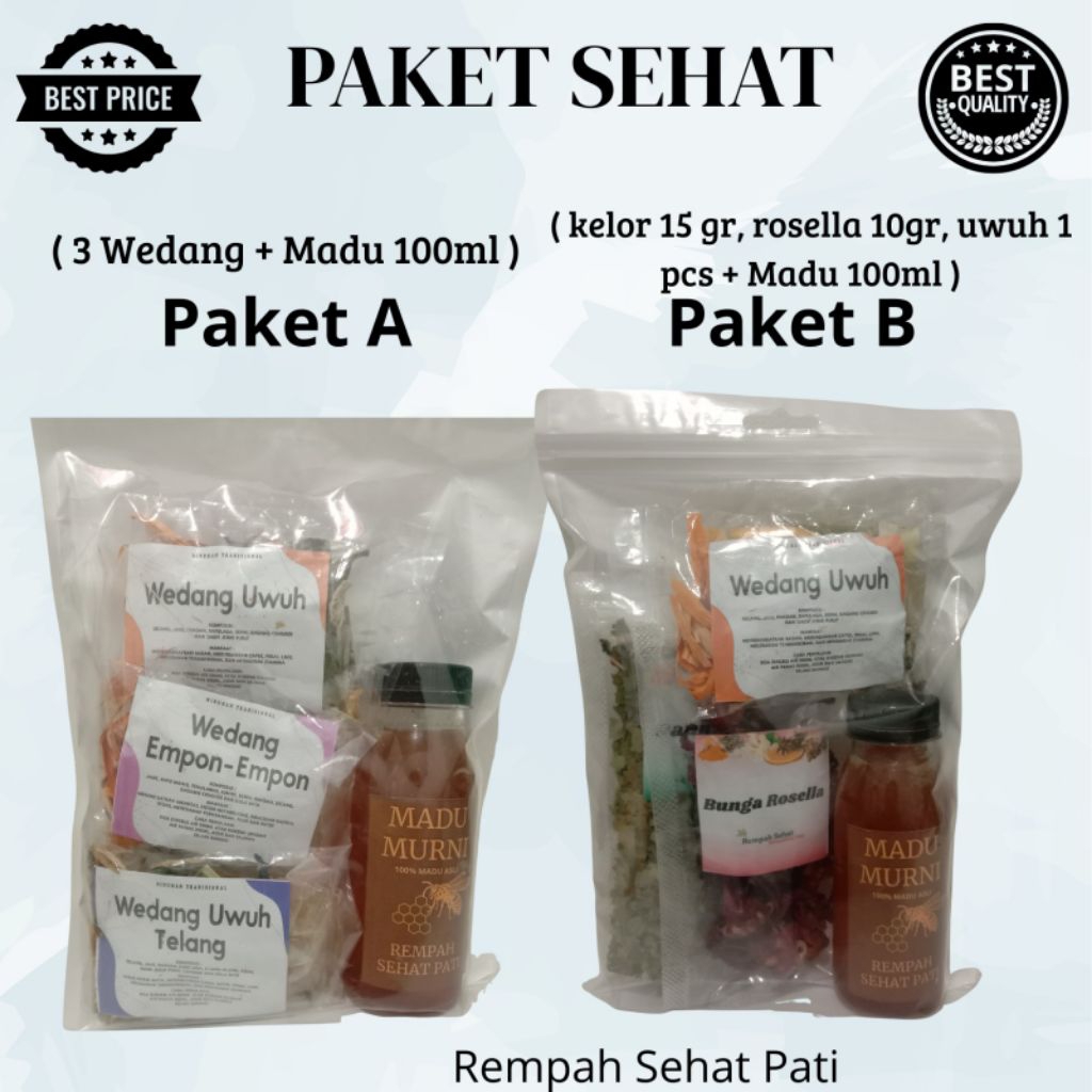 

PAKET HERBAL REMPAH // MADU, ROSELLA, KELOR, WEDANG UWUH, WEDANG BUNGATELANG, WEDANG EMPON-EMPON