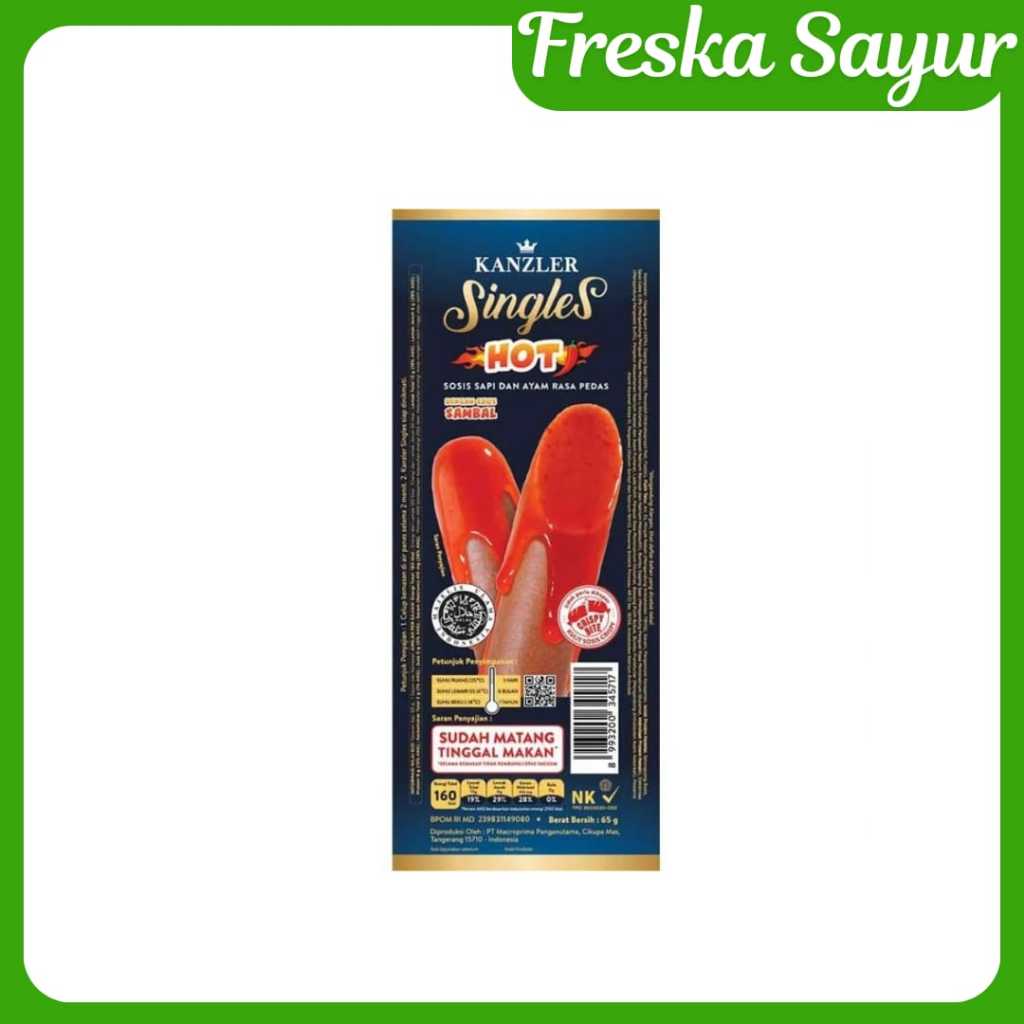 

Kanzler Sosis Singles Hot Sapi & Ayam Rasa Pedas 65 gr