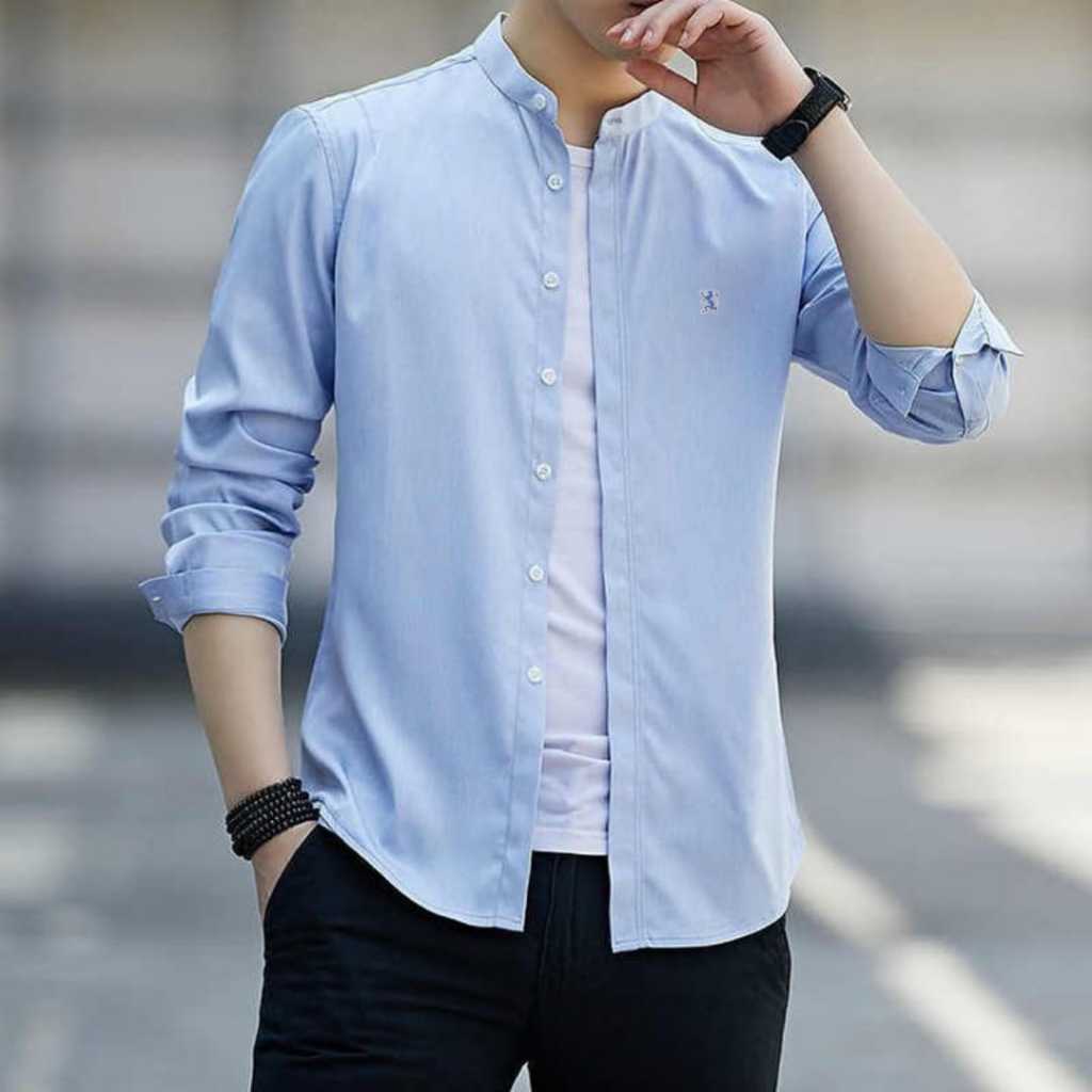 KEMEJA KOKO PRIA PANJANG LENGAN KERAH SANGHAI GIORDANO