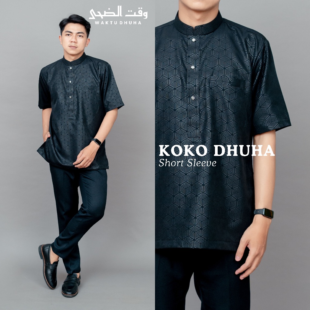 Terbaru 2026 Pekan Muslim Cowo Kko Pria Lebaran Baju Koko Lengan Pendek Baku Atasan Lebaran Laki Lak