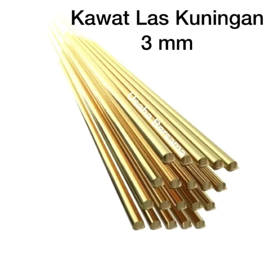 Kawat Las Kuningan 1 Meter Ukuran 3mm dan 4mm