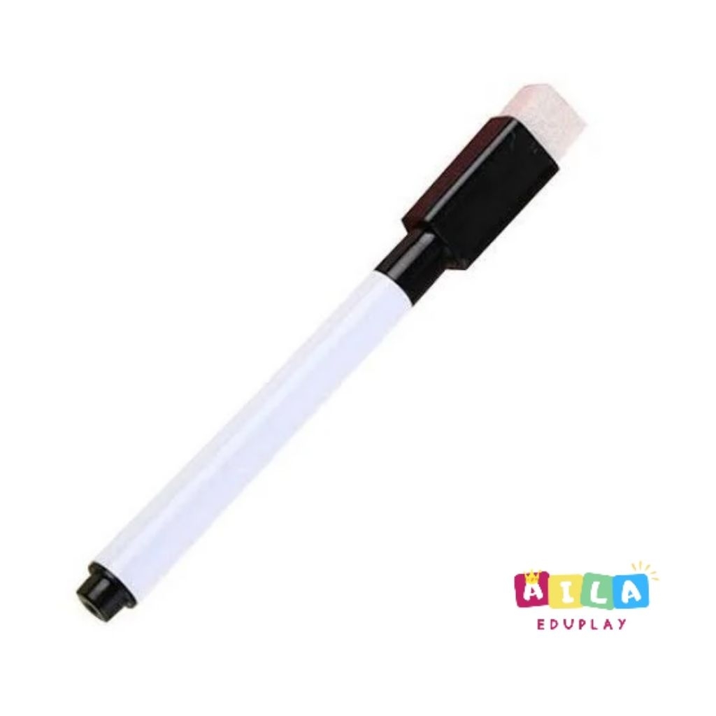 

Spidol Wipe and Clean | Spidol Mini dengan Penghapus untuk Whiteboard Worksheet Activity Book Buku Aktivitas Warna Hitam