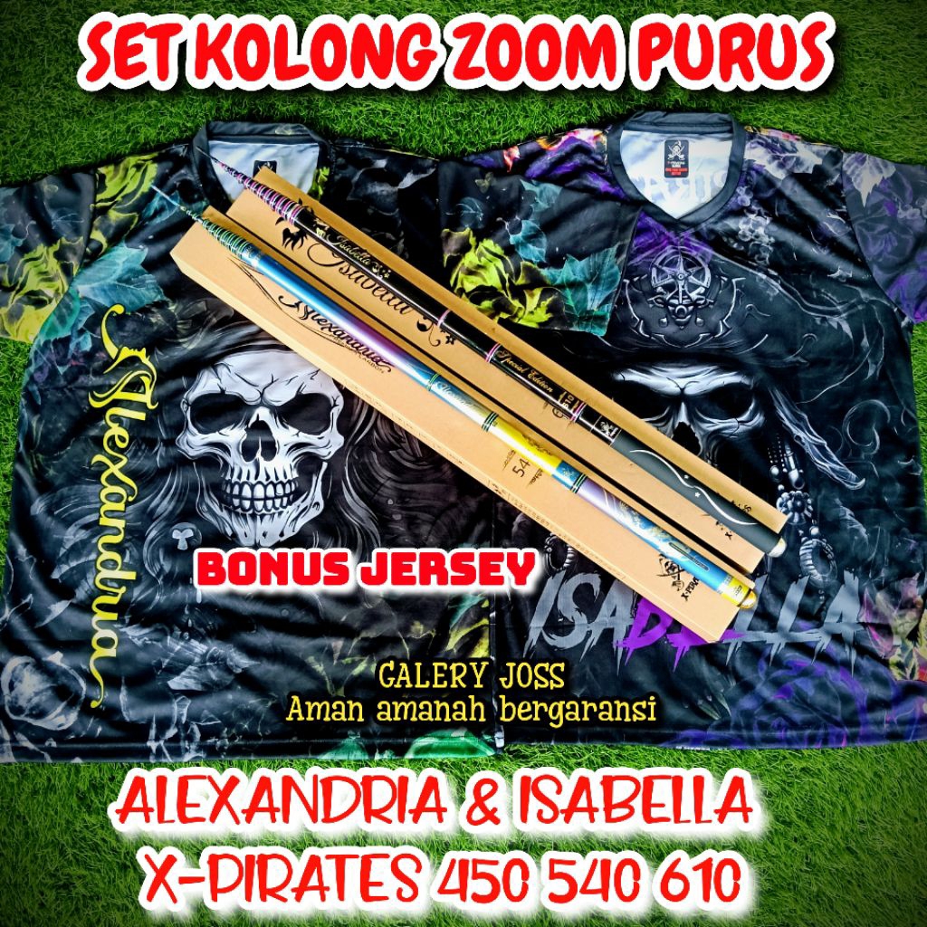 Tegek kolong zoom  isabella Alexandria Xpirates 450 540 610 Bonus Jersey