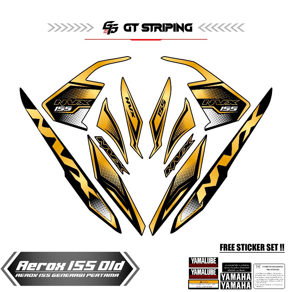 GTS 51 STICKER AEROX 155 VVA OLD / STRIPING AEROX LAMA / STIKER AEROX 155 / STREPING / STIPING / SKO