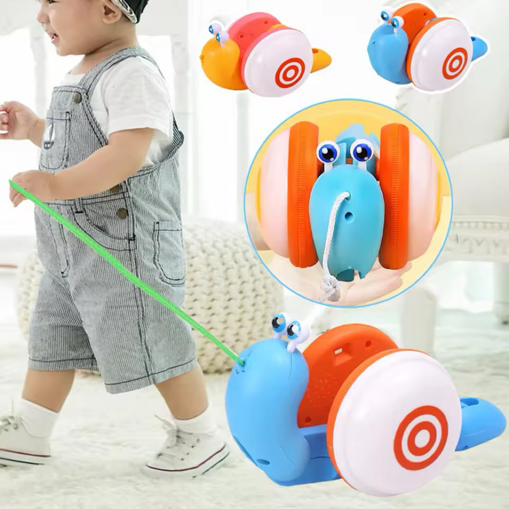 1039 simulasi mainan siput lucu/mainan siput tarik goyang edukasi/mainan siput tarik