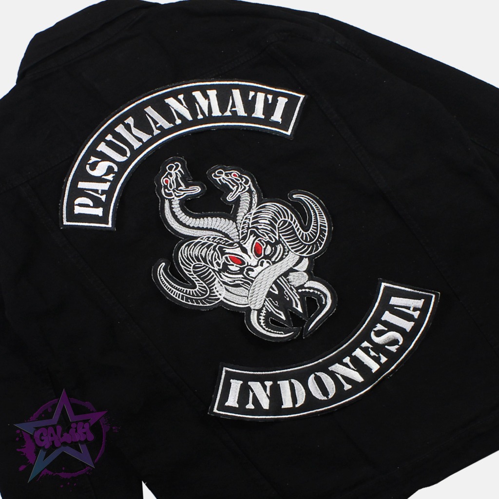 Patch Bordir Pasukan Mati Indonesia Satu Set isi 3 Pcs Backpatch Bordir Emblem Bordir Patch Musik Ak