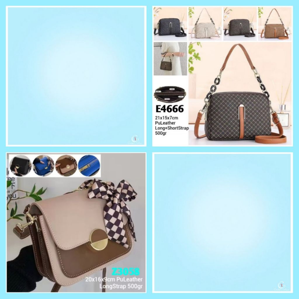 Tas Flap Wanita Import Gij. E4666 Z3058 1kg2 Sling Flap Bag Tas Selempang Tutup Atas Tas Anjlok Bang
