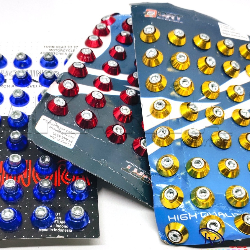 (BM01) Baut L Body Motor Universal Monel Payung Warna Variasi Ukuran L 10 Spakbor Knalpot Beat Mio N