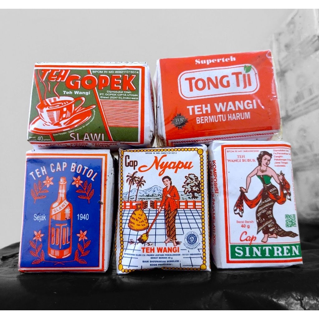 

teh racikan.. sintren / nyapu / gopek / tj super 40g / botol biru