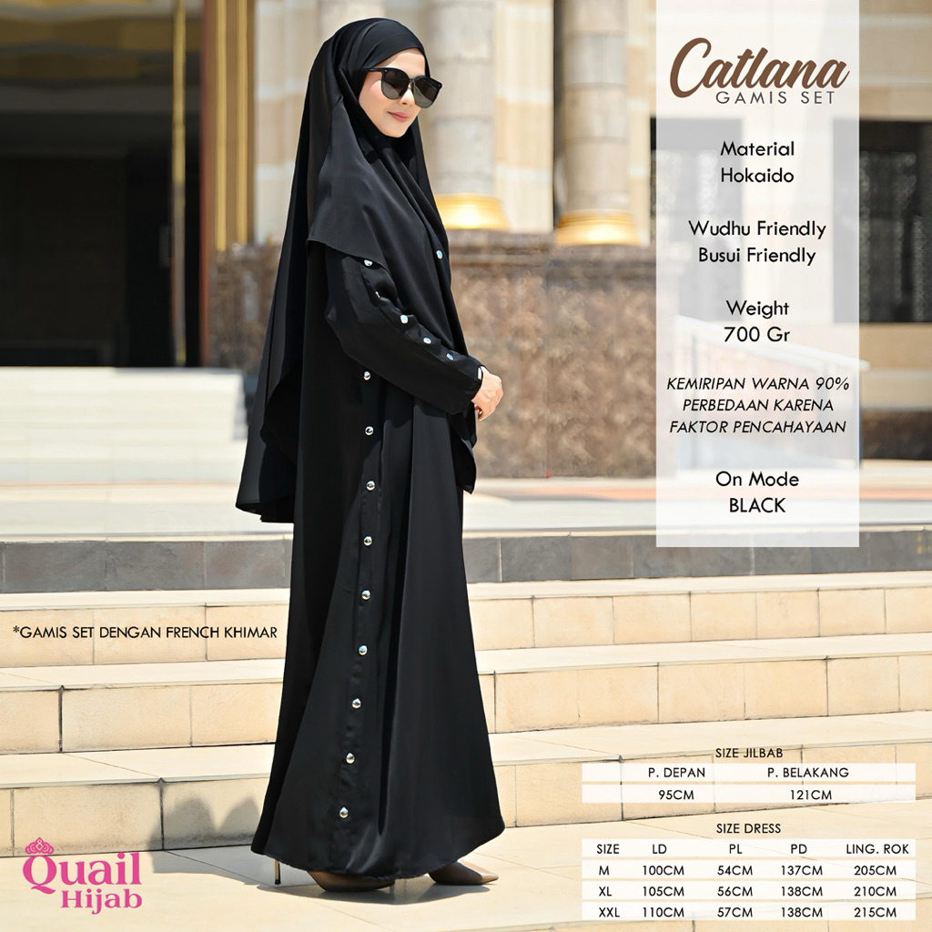 Quail Hijab - CATLANA EXCLUSIVE GAMIS SET ORI QUAIL
