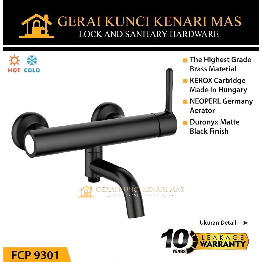 PALOMA FCP 9301 Keran Bathup Kamar Mandi Kran Shower Mixer Panas Dingin
