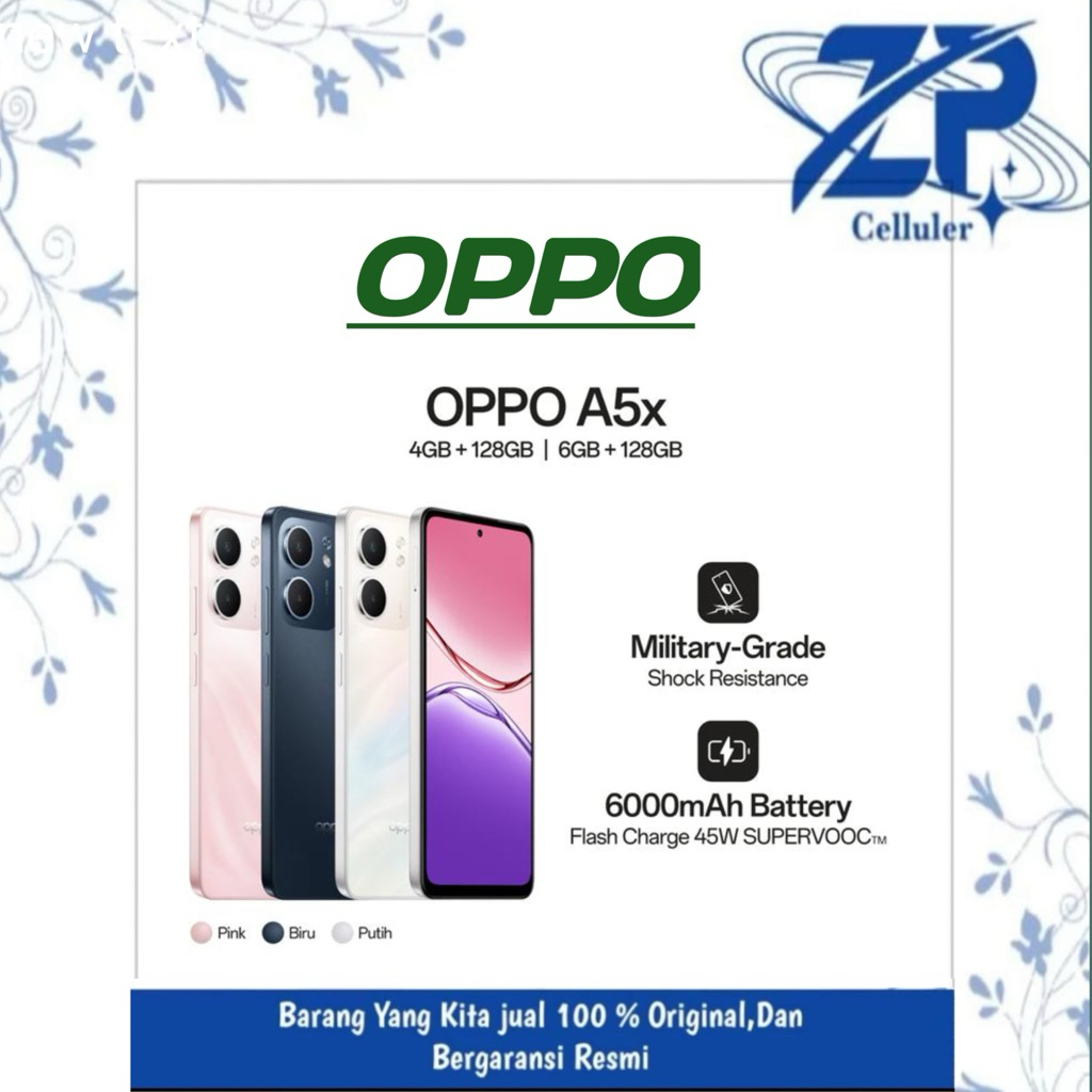 OPPO A5X RAM 6GB/ROM 128GB GARANSI RESMI OPPO