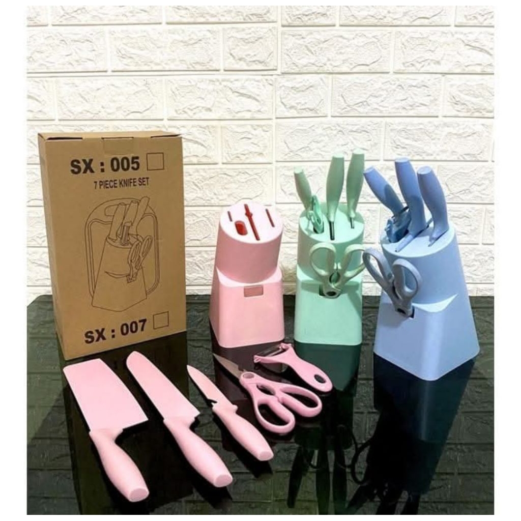 

[COD]PISAU SET SX + WADAH 6PCS