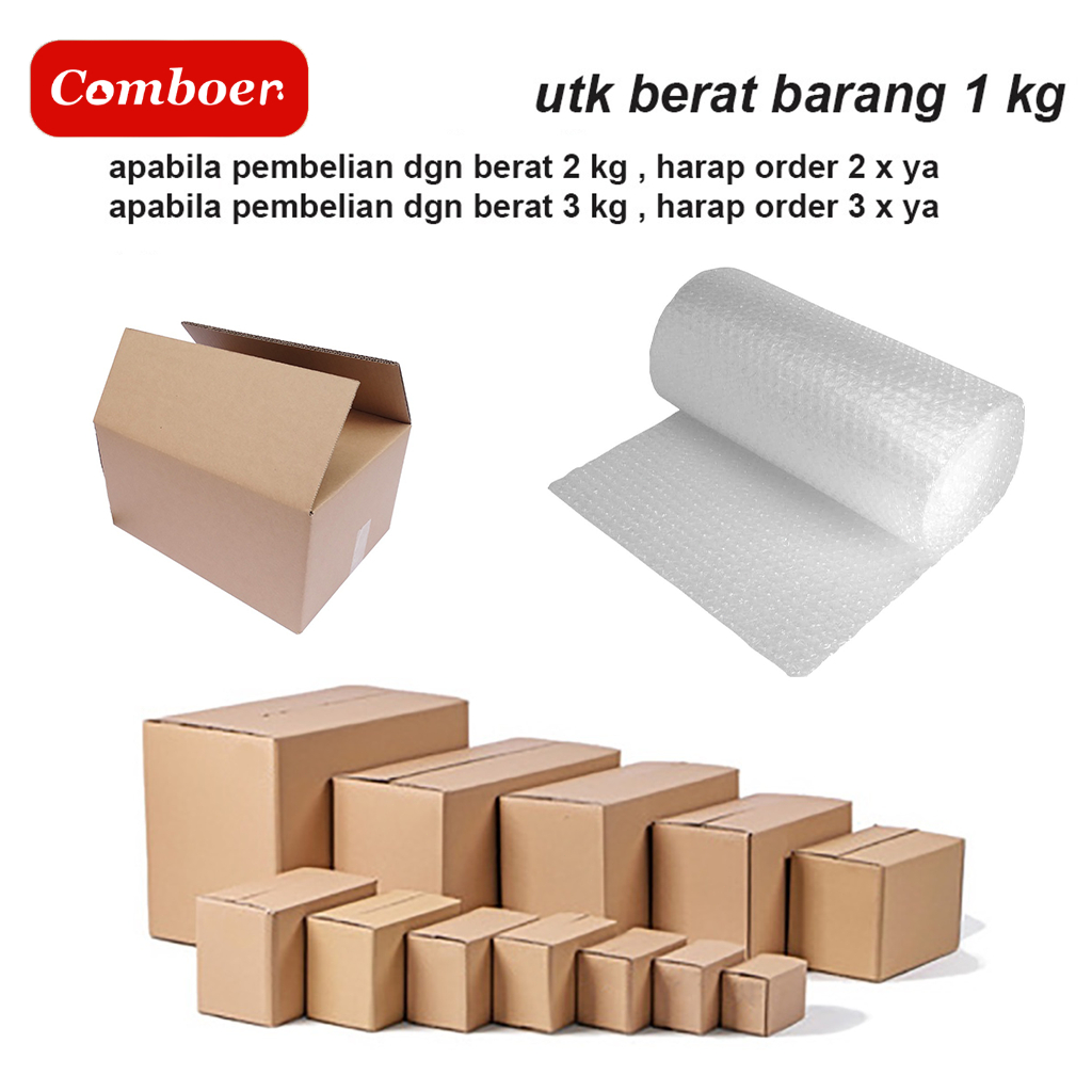 

Packing Tambahan Kardus / Bubble Wrap Plastik Fragile Anti Pecah 100% Aman Untuk Keamanan Pesanan