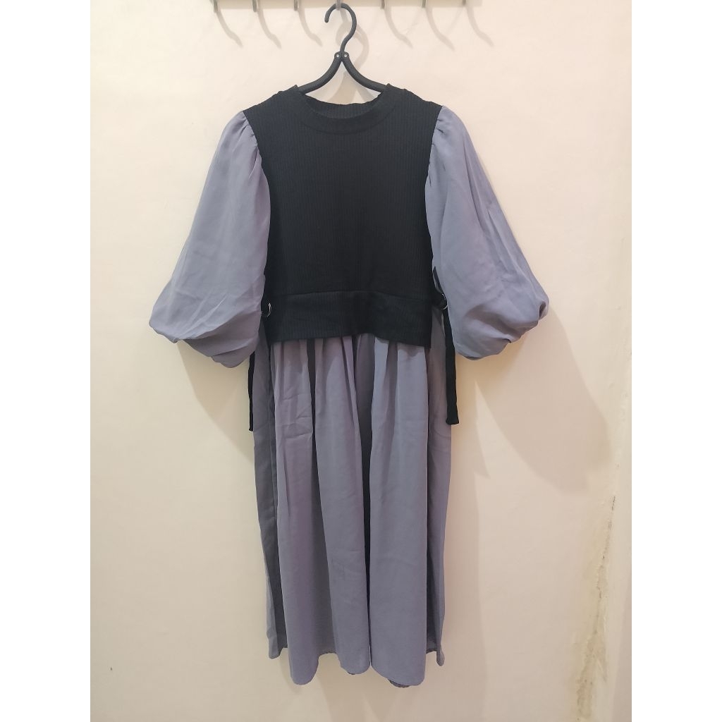 Preloved Dress Lengan Balon