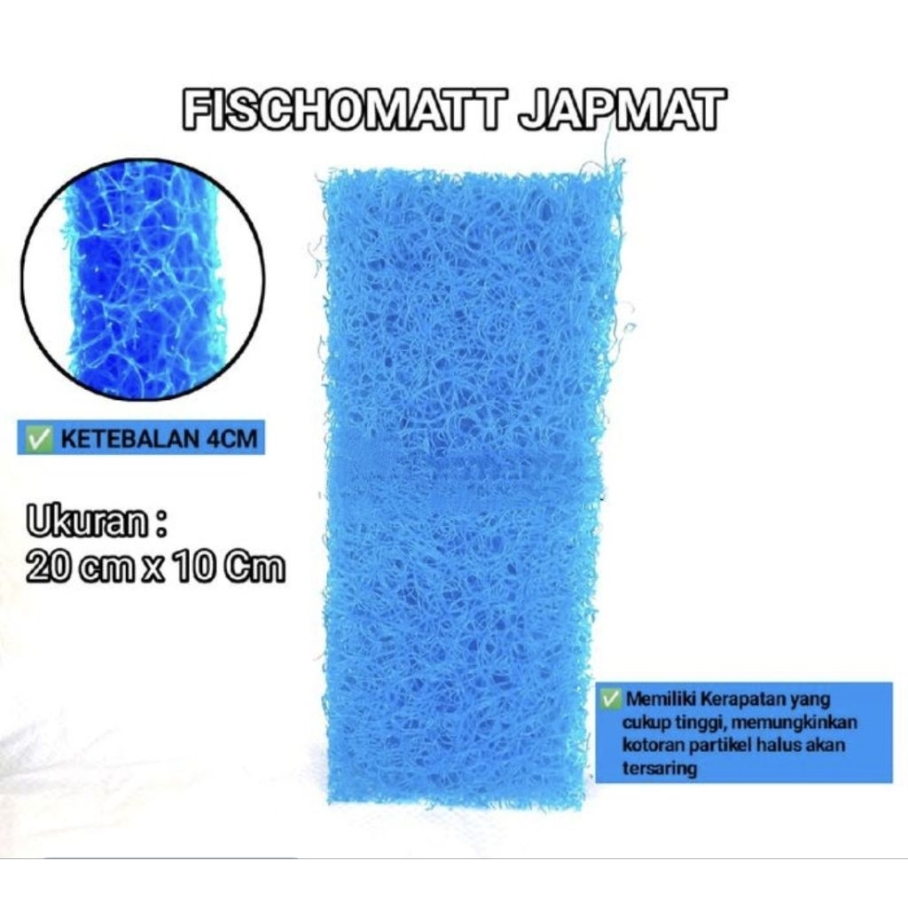 Japmat Fischomatt Media Filter Mekanik Aquarium dan Kolam Koi - 25cm x 25cm
