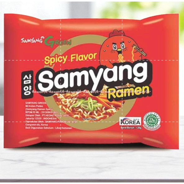 

Samyang 120gr Spicy Flavor Ramen Mie Instan Pedas Korean Noodle Mi Korea Sam Yang